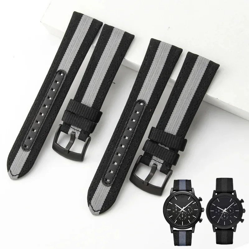 

АдаптацияArmaniAR1948 1968 1918Нейлоновый ремешок LuigiМужской парусиновый ремешок для часов Аксессуары 20 мм 22 мм