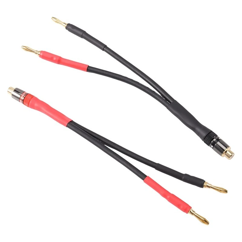 T31C-Hifi For RCA Female Socket To 2-Banana Adapter Cable For RCA Audio Signal For Amplifier Speaker Connection 4Mm Bananas Wire