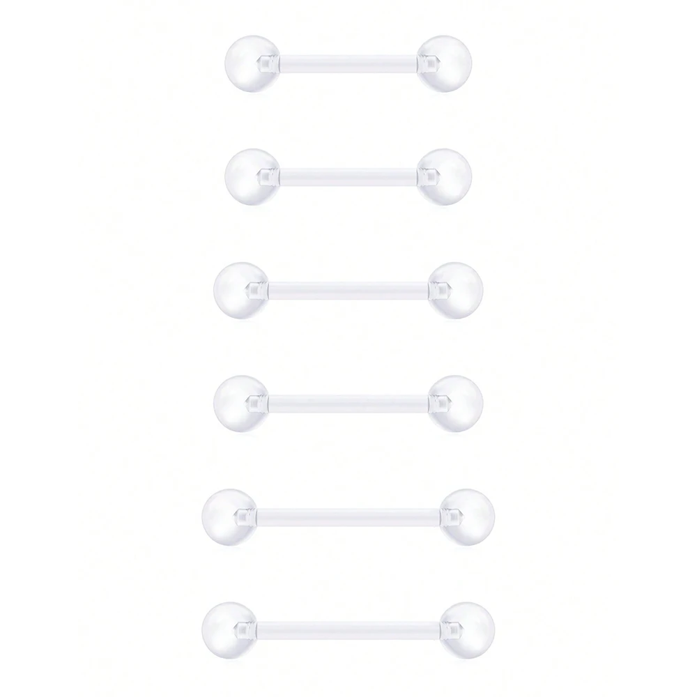 Clear Piercing Retainer, Hypoallergenic Bioflex Plastic