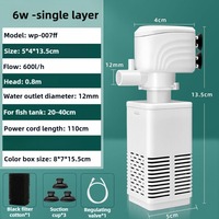 1Pcs New Submersible Silent Aquarium Filter Pump 220V 4/6/15/20/25/35W Air Oxygen Aerator 3 in 1 Water Change Wave Maker