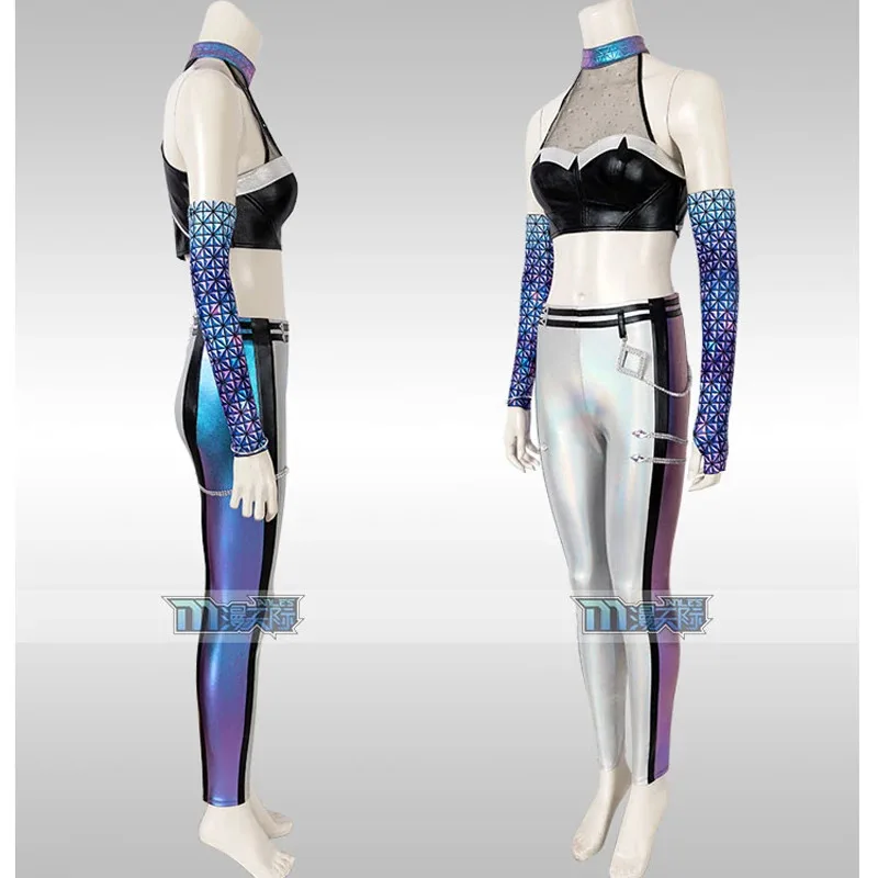 KDA Kaisa-Juego de disfraz de Cosplay K/DA, todas las tenues, peluca de juego de rol de hija del vacío, botas personalizadas, zapatos para mujer, Halloween