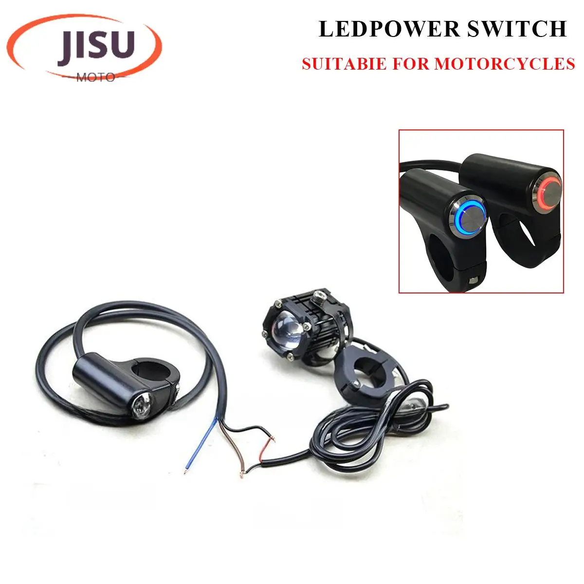 Motorcycle Switch Handlebar Headlight Power Switch Button Spotlight for high-quality  ATV  Sport  Dirt Electric Bike