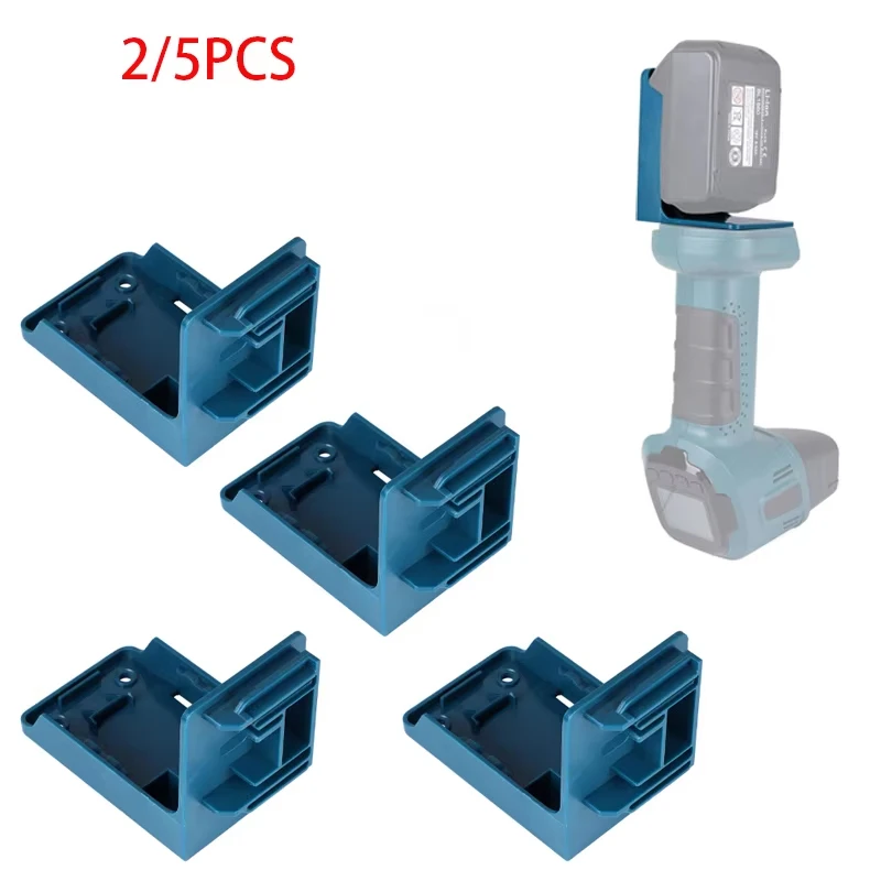 5er-Pack Elektrowerkzeug-Akkuhalterung, 2-in-1-Ständer für Makita18V Akku-Werkzeug-Aufbewahrungsregal, Halterungskoffer