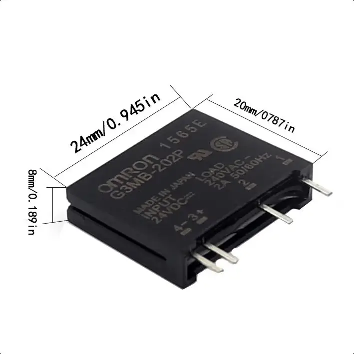 【10-2PCS】Relay Module G3MB-202P DC-AC PCB SSR In 5V 12V 24V DC Out 240V AC 2A Solid State Relay Module