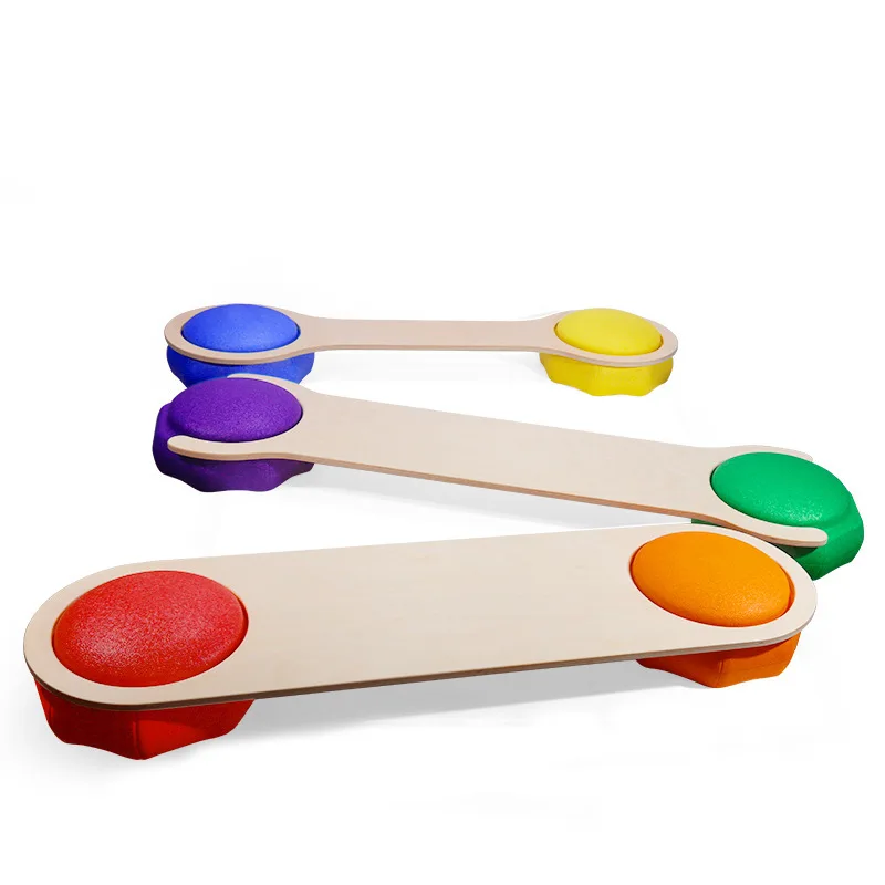 Sensory integration training equipment Kindergarten tactile balance board Children's indoor single-plank bridge Balance bridge