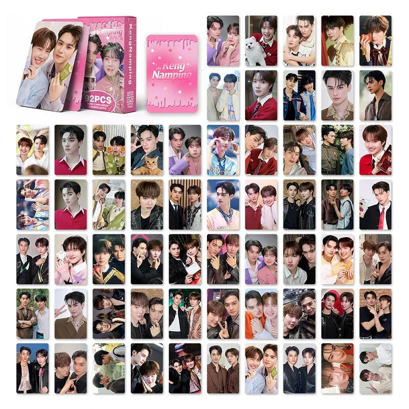 92 PCS Thai Drama CP KengNamping Conjunto de Cartões de Fotos - Personagens Keng & Namping Cartão LOMO Colecionável com Adesivos