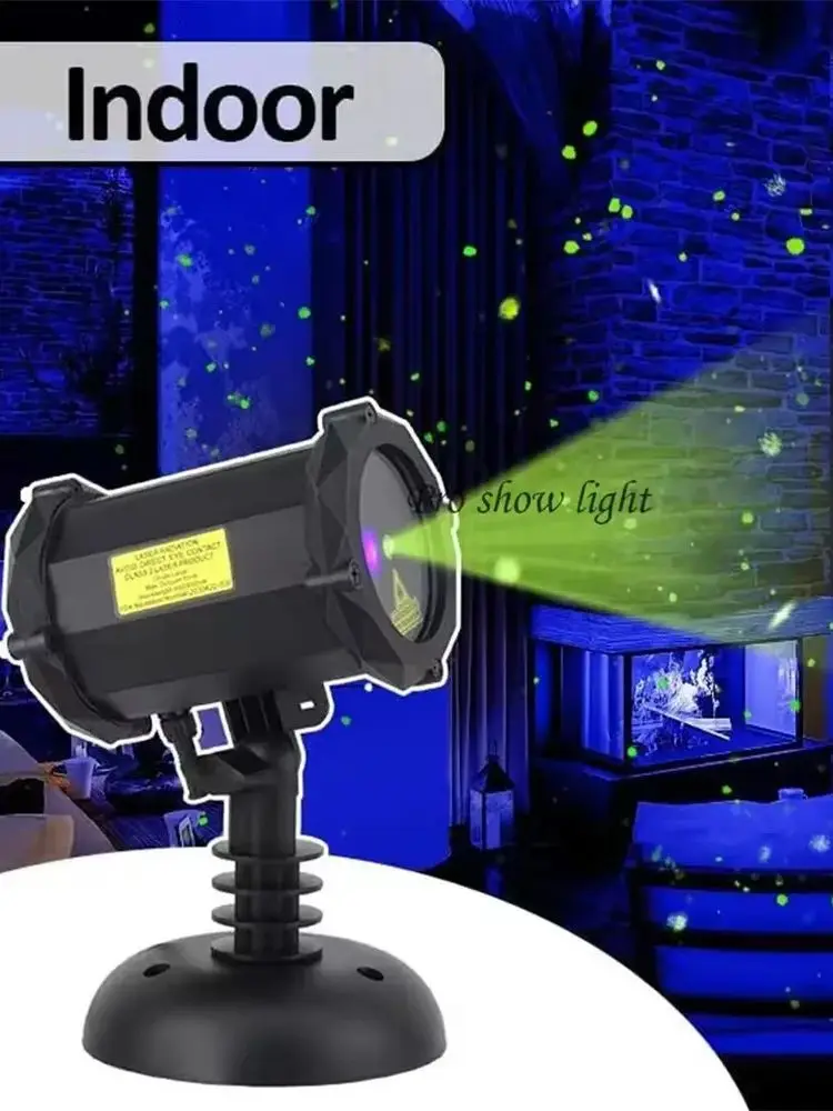 Projektor laserowy IP65 wodoodporny, jaskrawożółty, efekt świetlika, oświetlenie ogrodowe, romantyczne oświetlenie ślubne, dekoracja świąteczna, oświetlenie bożonarodzeniowe. — 2