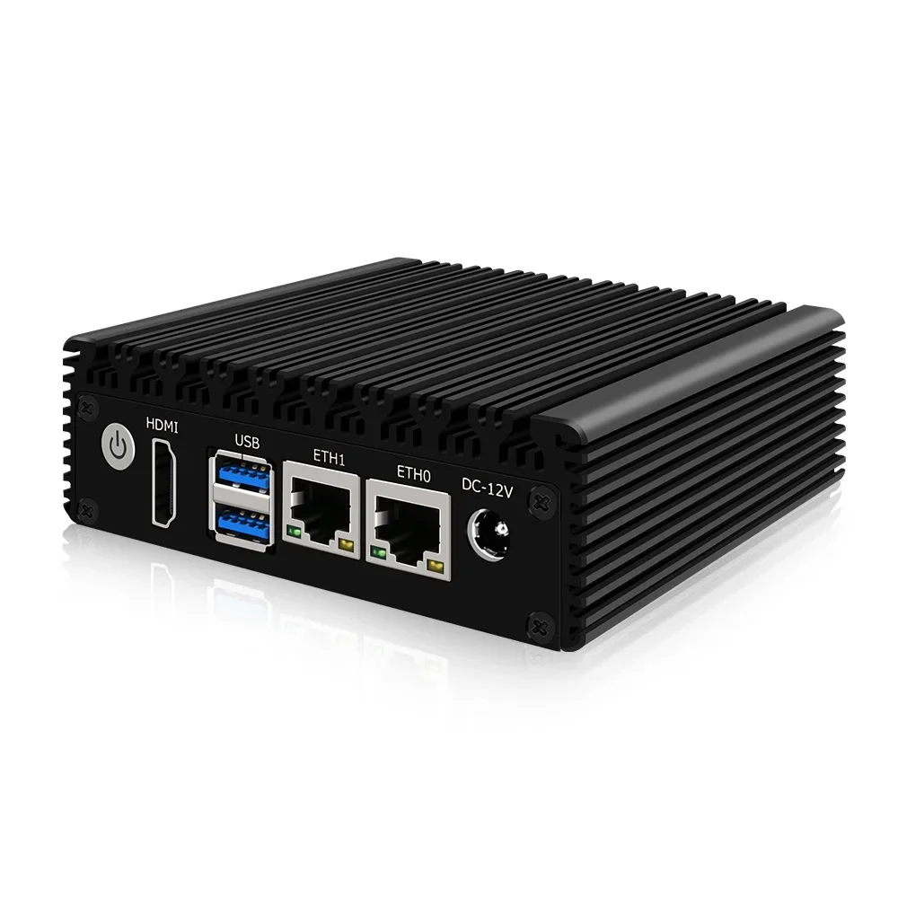 X86 Industrial Soft Router J4125 N4000 J4105 Quad Core Fanless Mini PC 2x I226-V 2.5G Nics  NVMe 2xUSB3.0 Firewall Computer PC