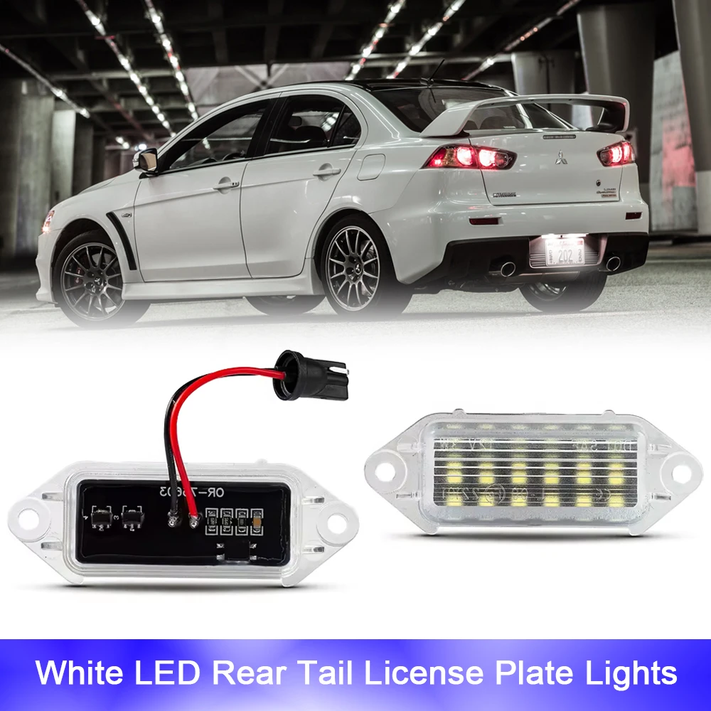 

6000K LED Car Rear Door Gate License Plate Lights Reverse Stop Lamp For For Mitsubishi Lancer Evolution X 2007-2019 Lancer 03-17