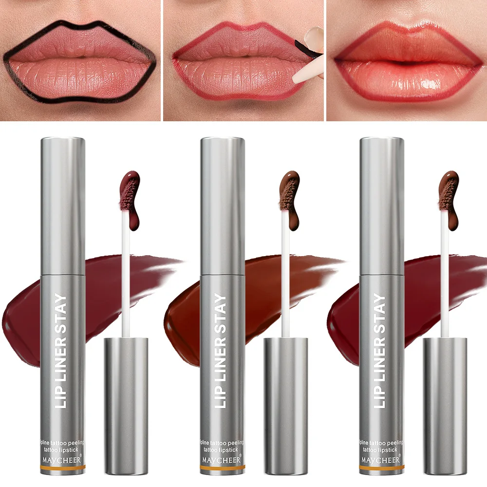 MAYCHEER Tearable Lip Liner Plump Lip Velour Lip Gloss Lasting Makeup Waterproof Mist Lip Glaze Lip Makeup