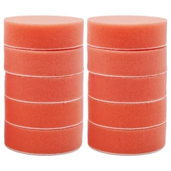 10x 75mm Car Polishing Sponge Kit Waxing Orange Smooth Flat Sponge Polishing Pad Cleaning Tools For Car Polisher