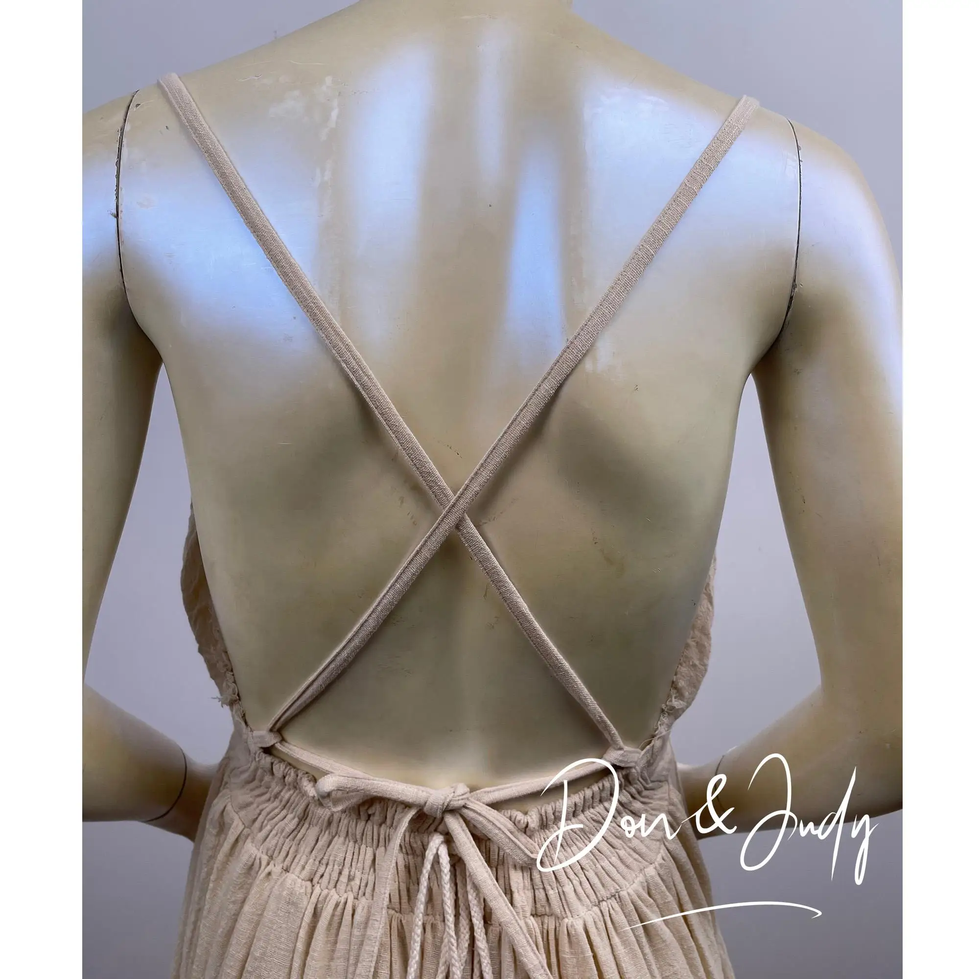 فستان Don&Judy الأنيق لحفلات الزفاف، تنورة كبيرة، فستان كعكة بدون ظهر، رقبة على شكل V لحفلات السهرة للتصوير الفوتوغرافي للسيدات #6