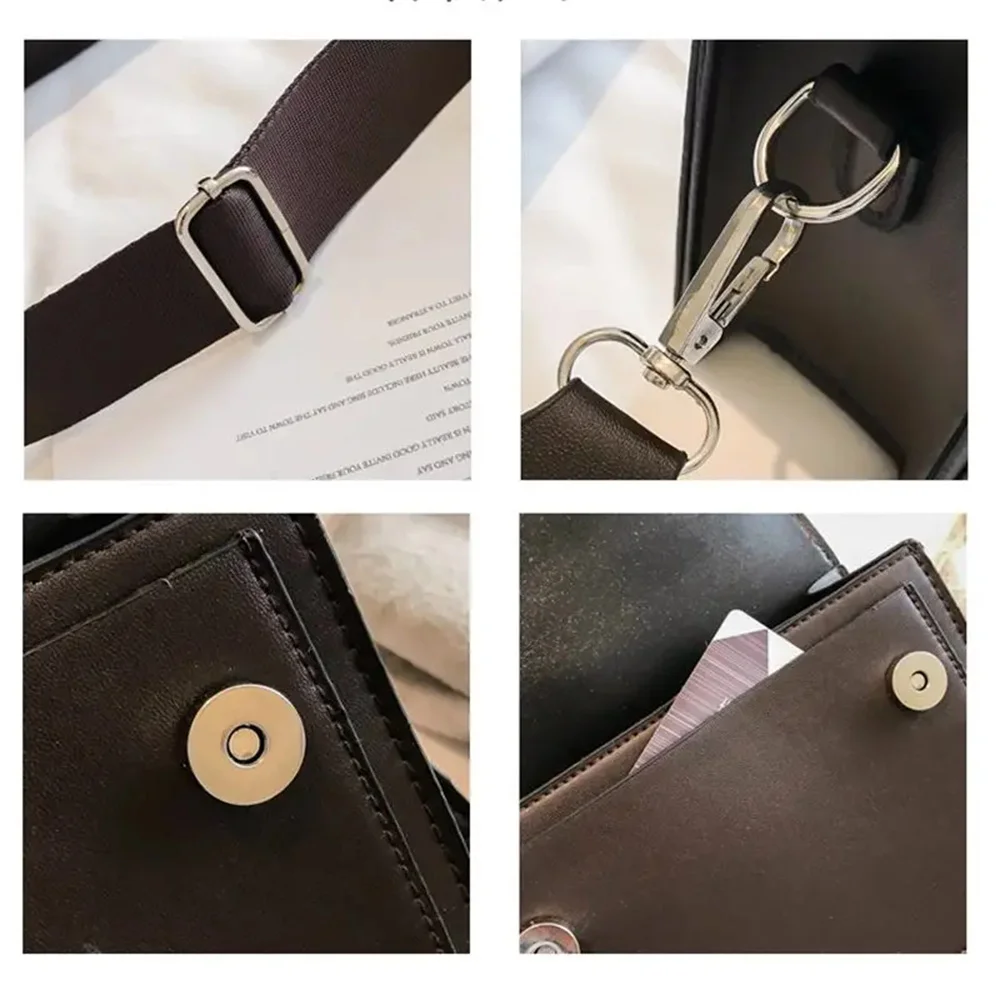 1Pc Women Bag Vintage Crossbody Bags for Women Casual Shoulder Bags Simple Style Luxury Shoulder Bags Ladies Handbags Purse ﻿