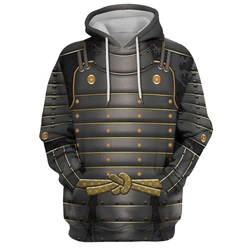 Vintage Samurai 3d Printed Men's Hoodies Cosplay Graphic Sweatshirts Male Casual Clothe Fashion Traksuit Hooded Sweatshirts