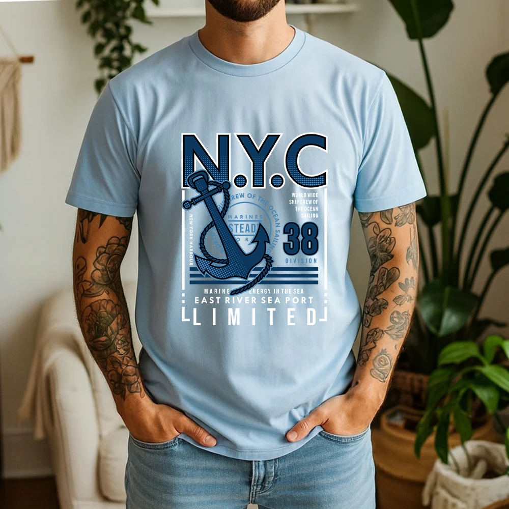 Men'S Fashion Nyc - 2026 Summer 100% Cotton NYC Graphic