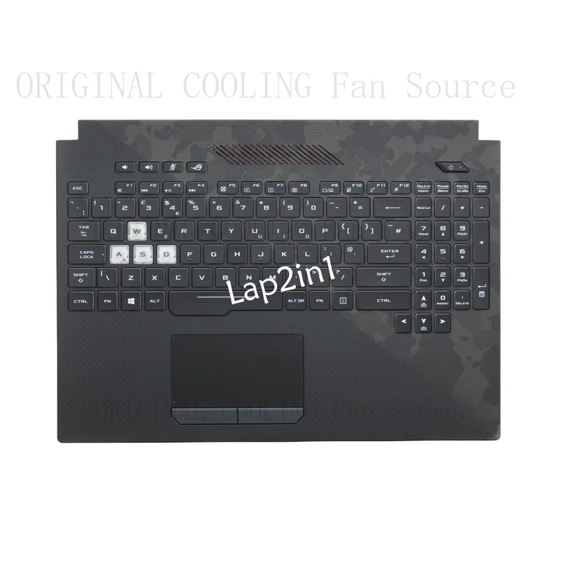 R+  New Palmrest UK Backlit Keyboard for ASUS GL504GS GL504GW G515GW 90NR01C1-R31UK0