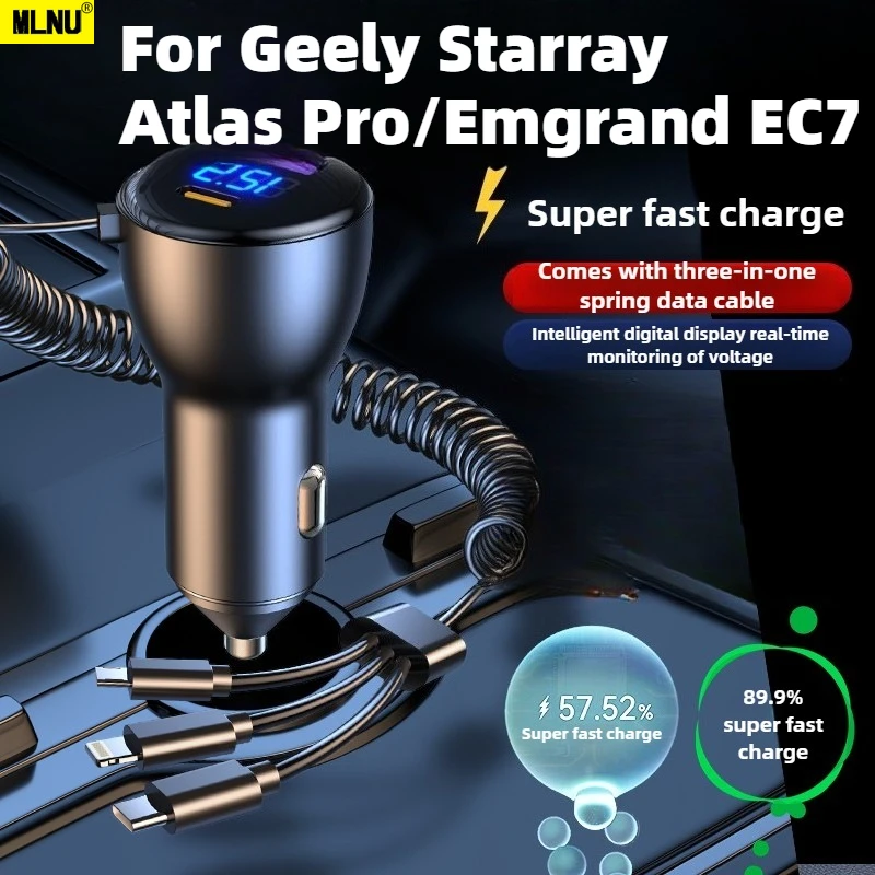 

For Geely Starray/Atlas Pro/Emgrand EC7 Accessories Multifunctional 12/24V Power&Multi-Protocol Compatibility Battery Display