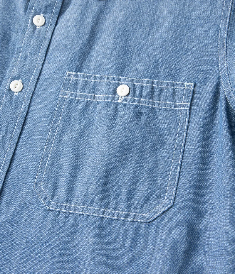 OKONKWO Jugend-Chambray-Oxford-Langarmhemd im europäischen Stil, Outdoor, Trekking, Klettern, Reisen, Sport, Western-Bluse, Arbeitskleidung – Detail 29