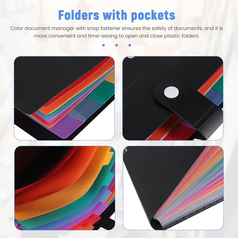 Expanding File Folders Letter Size Accordion Document Organizer A4 Plastic File Folder Document Organizer