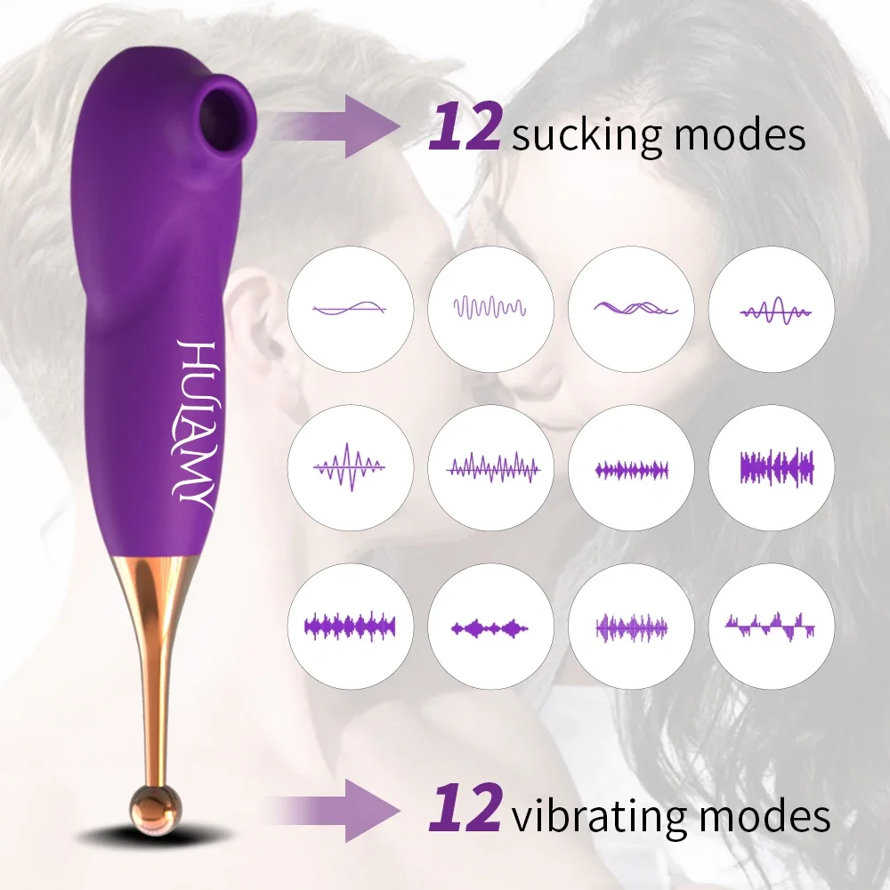 HULAMY-Clitóris Chupando Vibrador para Mulheres, Mamilo Vagina, Massagem Oral a Vácuo, Masturbador Feminino, Brinquedos Sexuais para Adultos, Bom