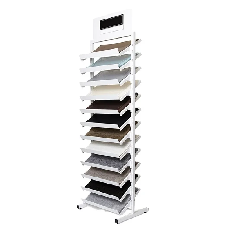 Carpet Display Stands Metal Carpet Rug Display Rack Stand Floor Standing Placemat  Display Rack 12 Tier  for Retail Shops