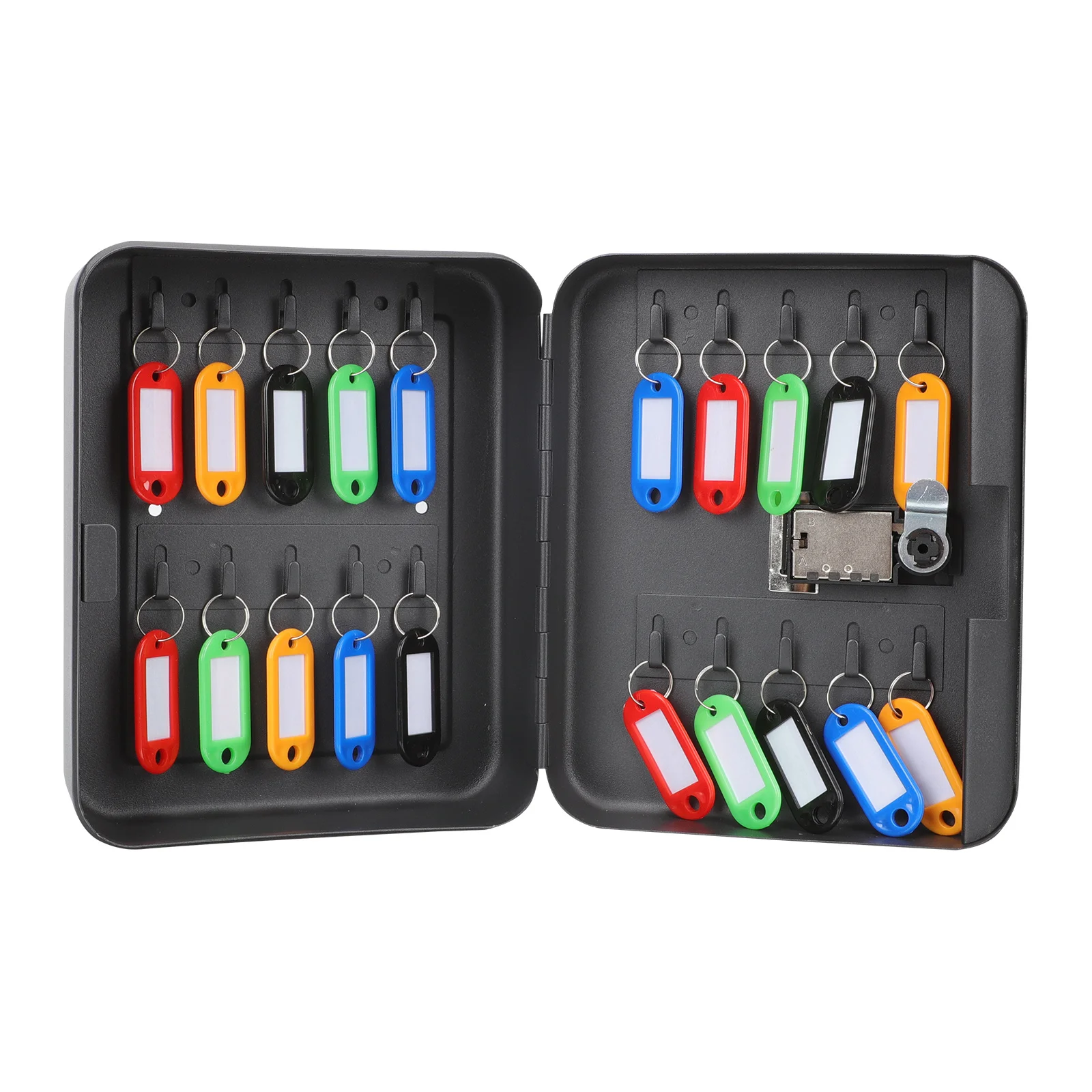 1Set Key Box قفل بكلمة مرور 20 فتحة خزانة إدارة المفاتيح المثبتة على الحائط صندوق رمز أمان معدني مقاوم للخدش #6