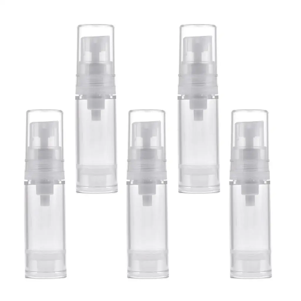 5PCS Tragbare Nachfüllbare Feinen Nebel Parfüm Spray Flaschen Klare Leere Airless Vakuum Sprayer Kosmetische Reise