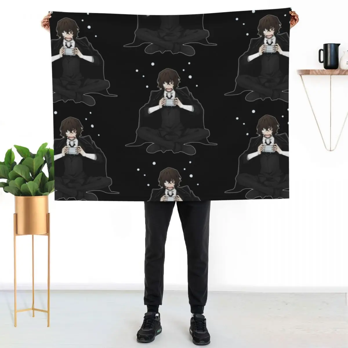 

Dazai osamu | anime items Throw Blanket Soft Bedroom Blanket for Night Sleeping