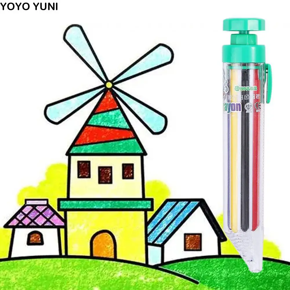 

Children Push Style Office School Supplies Graffiti Tool Colored Pencil Oil Pastel Highlighter Marker Pen Multicolor Crayons