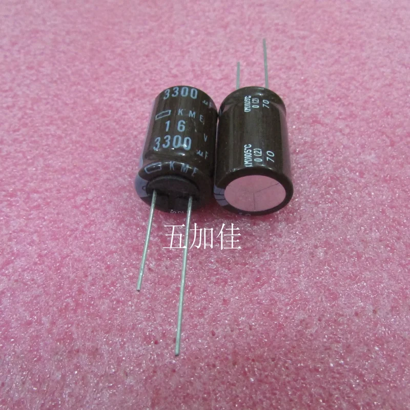 10-100 piezas de condensadores japoneses KMF 16V3300UF 3300UF/16V 105 ℃   Condensador electrolítico 16 * 26