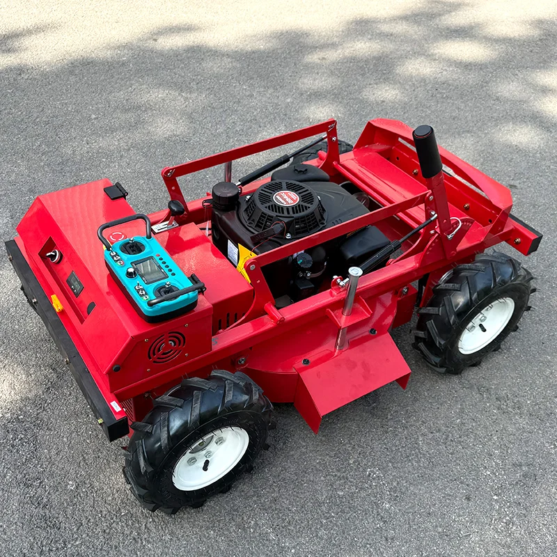Customized Hot Selling  Crawler RC Lawn Mower with  Engine Park Farm