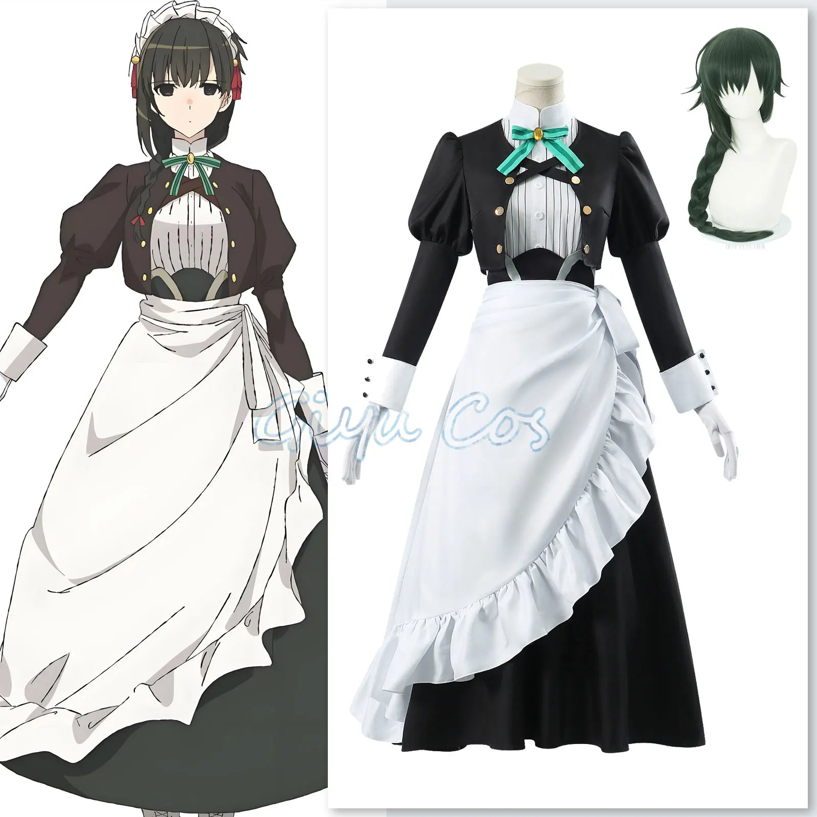 

You are Ms Servant Snow Cosplay Costume Anime Halloween High-quality Costumes Wig for Women Game Uniform