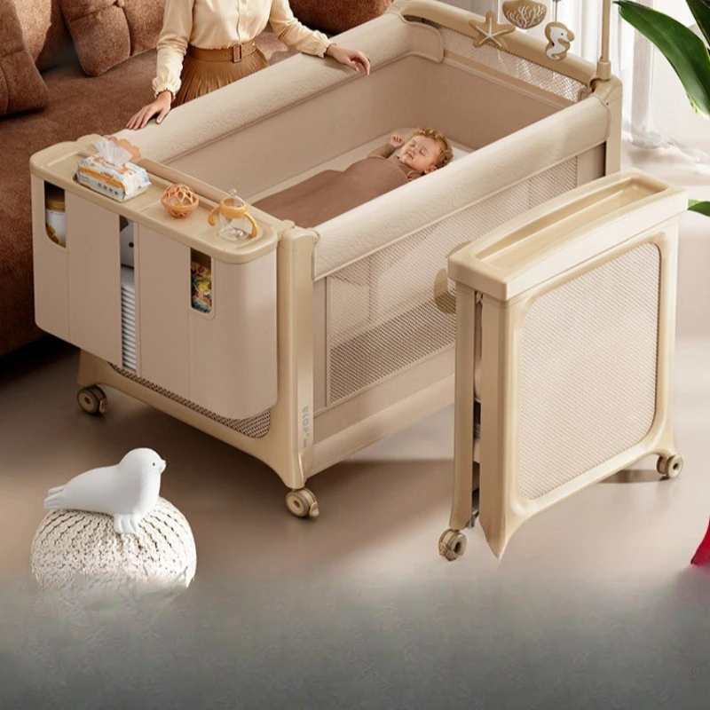 

Crib with changing table movable folding nursing table for splicing queen bed baby gifts