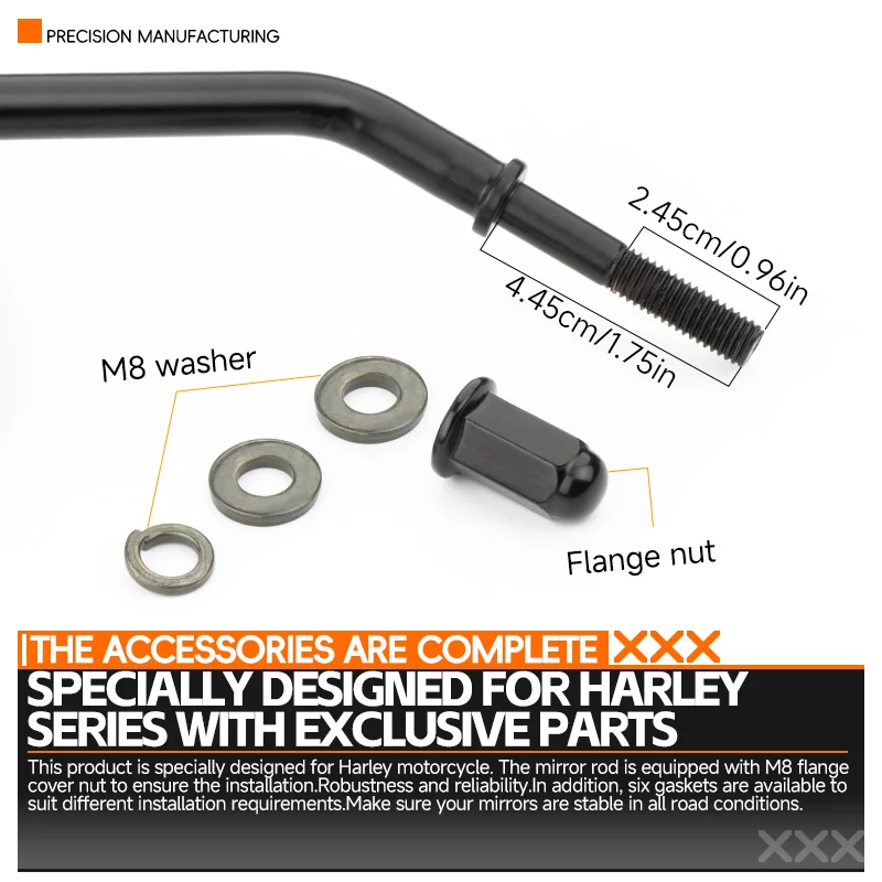 Motorcycle Rearview Mirror For Harley Series Xl883/1200/x48 GV300 Honda CM500 Modified Rearview Mirror Side Mirrors Accessories