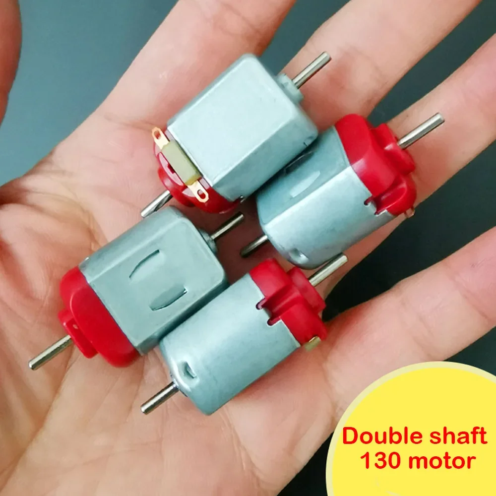 4PCS/lot  Mini Dual Shaft 130 DC Motor DC 3V-6V 5V 12000RPM High Speed FC-130SA-20120 Electric Motor 2mm Shaft RC Car Toy Model