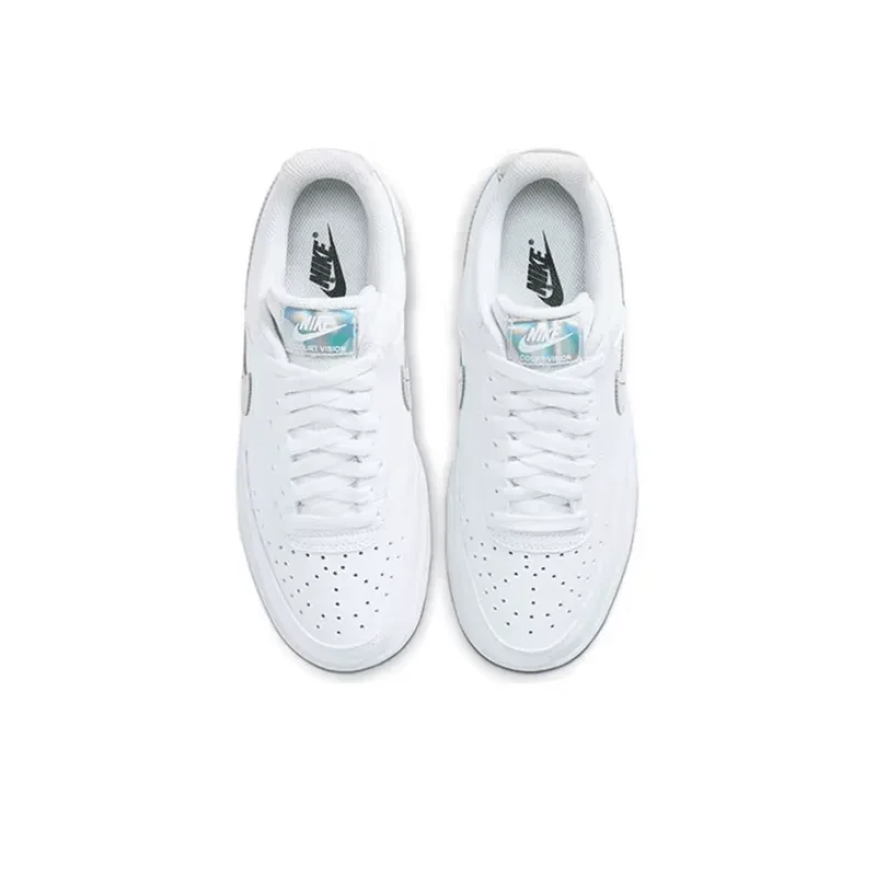 Nike Court Vision 1 Low Damen Weiß Laser Freizeit Praktische Anpassung Rutschfeste Anti-Reibungs-Skateboard-Schuhe CW5596-100