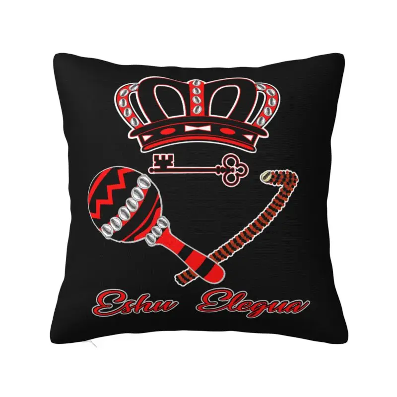 Funda de cojín nórdica Eshu Elegua, funda de almohada suave de 50x50 cm, decoración de dormitorio, funda de almohada para sofá y silla