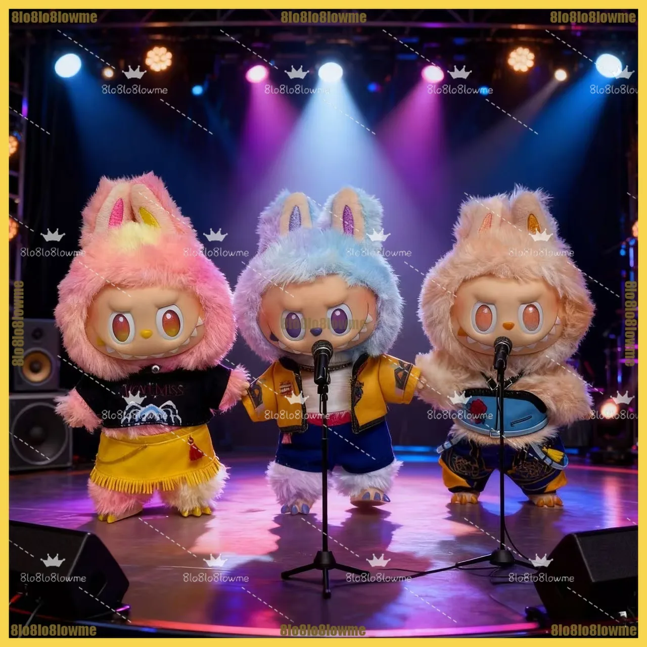 

Doll Clothes for Labubu Cartoon Zoey Mira Rumi Costume Set Mini Plush Doll Clothing Accessories Gift