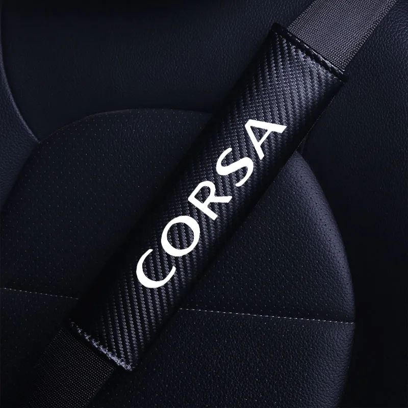 2pcs Car Seat Belt Covers Auto Shoulder Cushion Pad Seat Belt for Pure Colour Adjustable Shoulder Pad for opel Corsa accessories