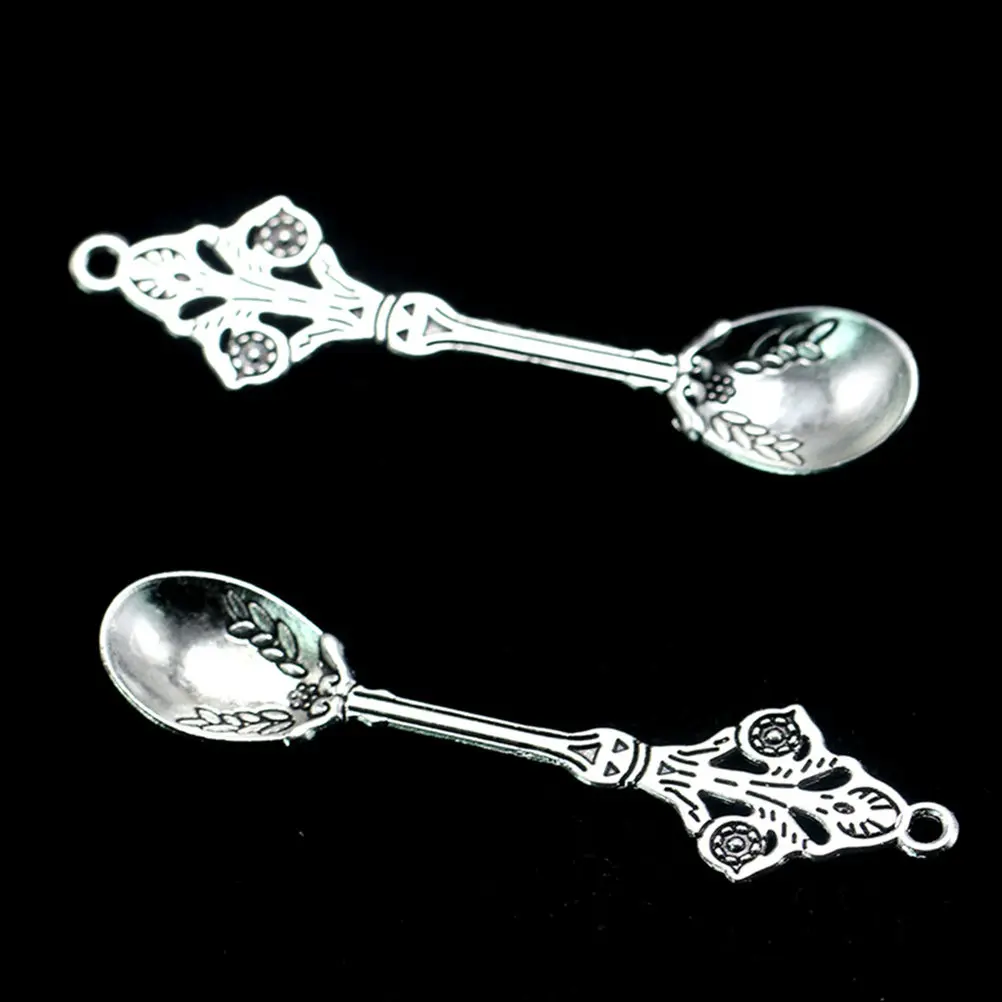 

20Pcs Alloy Spoon Pendants Silver DIY Charms Jewelry Making Accessories for Necklace Bracelet Crafts Alloy Pendant Charm