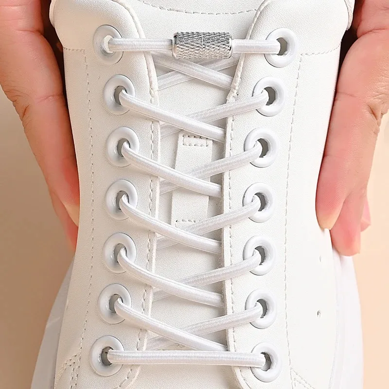 Elastic No Tie Shoe Laces with Lock Buttons Adjustable Stretch Shoelaces for Sneakers Kids Adult Comfortable