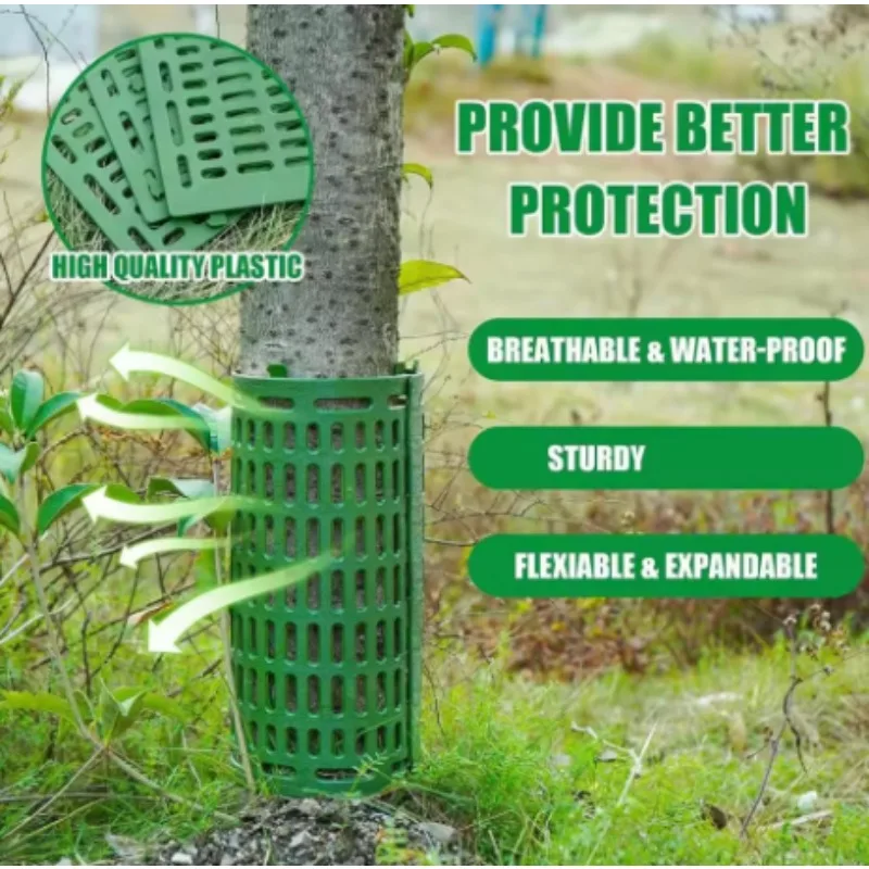 Connectable Adjustable Tree Trunk Protector Breathable Polypropylene Tree Guard Protect Trees From Animals Mower Damage