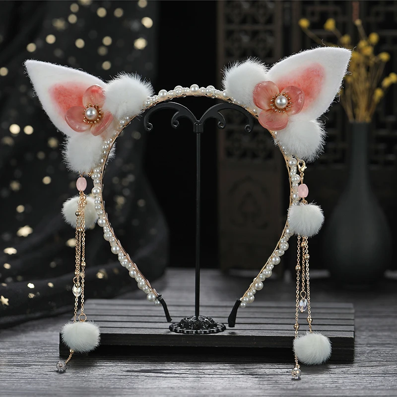 

Cute Lolita Fairy Headdress Bunny Ear Tassel Buyao Headband Hanfu Hairpin Hair Accessories Cosplay Princess Headwear Hair Hoop