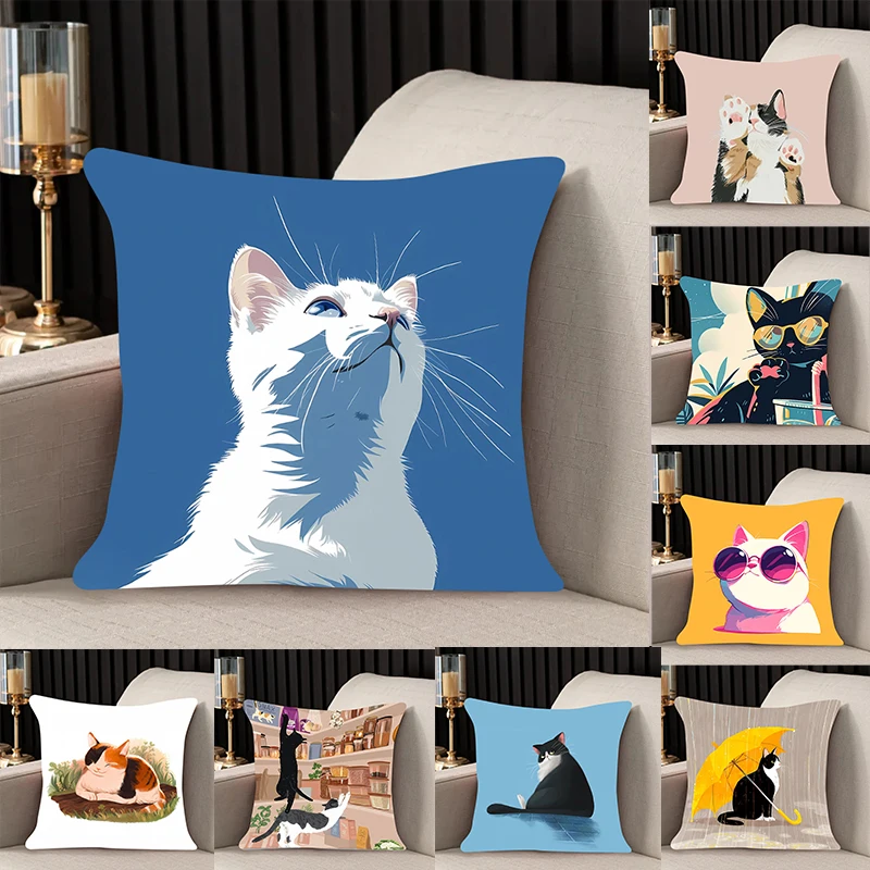 

home decor Pillow Cover kitty iving room 40x40 car restaurant deck chair Dakimakura Throw Pillows Square Pillowcase Fashion gift