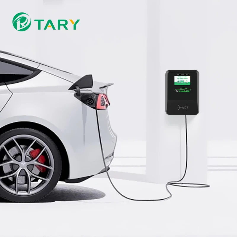 Tary neue Energie 32a 7kw 11kw 22kw ac ev Ladegerät Wand montage Smart App Control Typ1 Typ2 gbt Ladestation für Elektro fahrzeuge