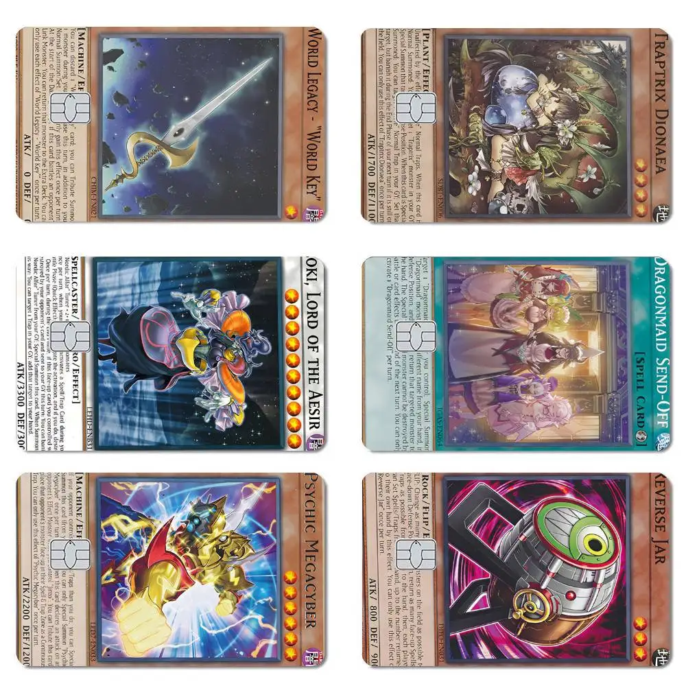 yugioh debit card skins 2pcs Anime Vinyl Sticker Skin for Transportation, Credit Card, ATM Card, NOL & Key Card Skin Dark Magician Debit Card Skin