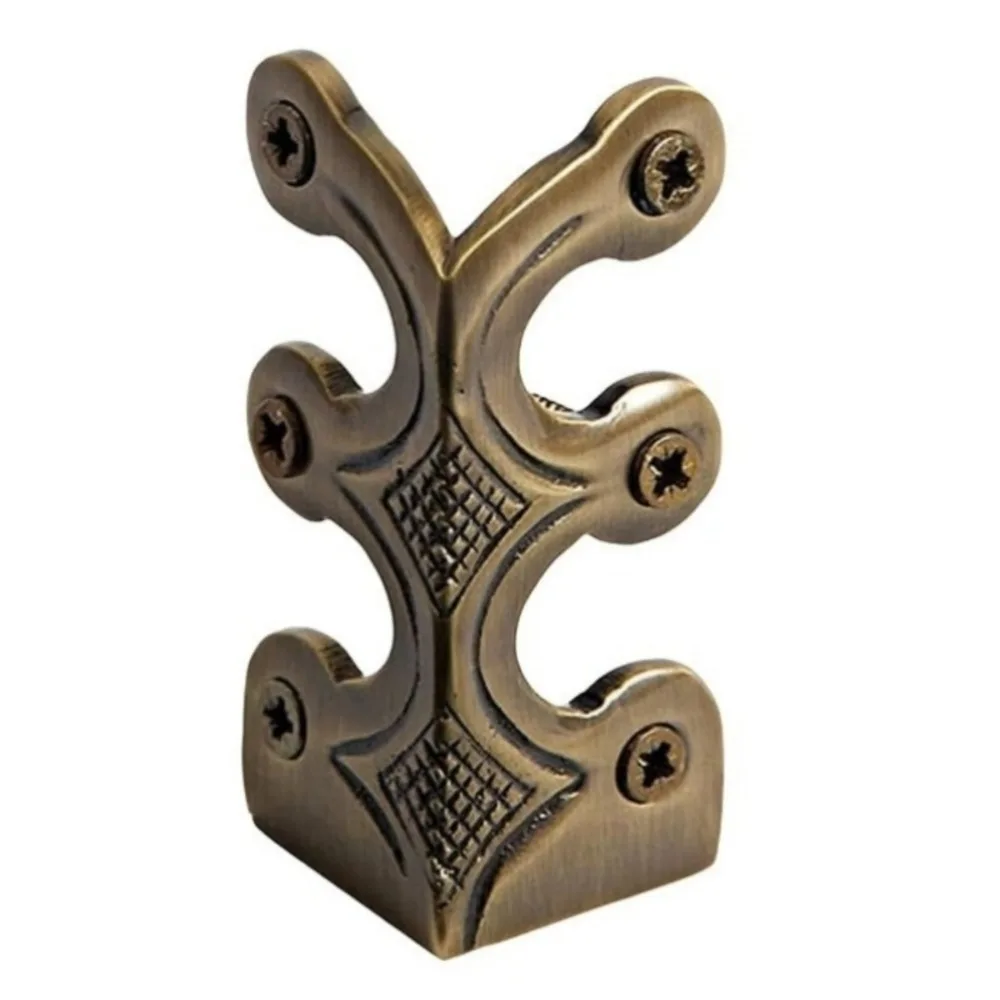 New Retro Furniture Corner Protectors Solid Brass Hardwares Corner Guard Universal Home Decor For Wardrobes Cabinets Fireplaces