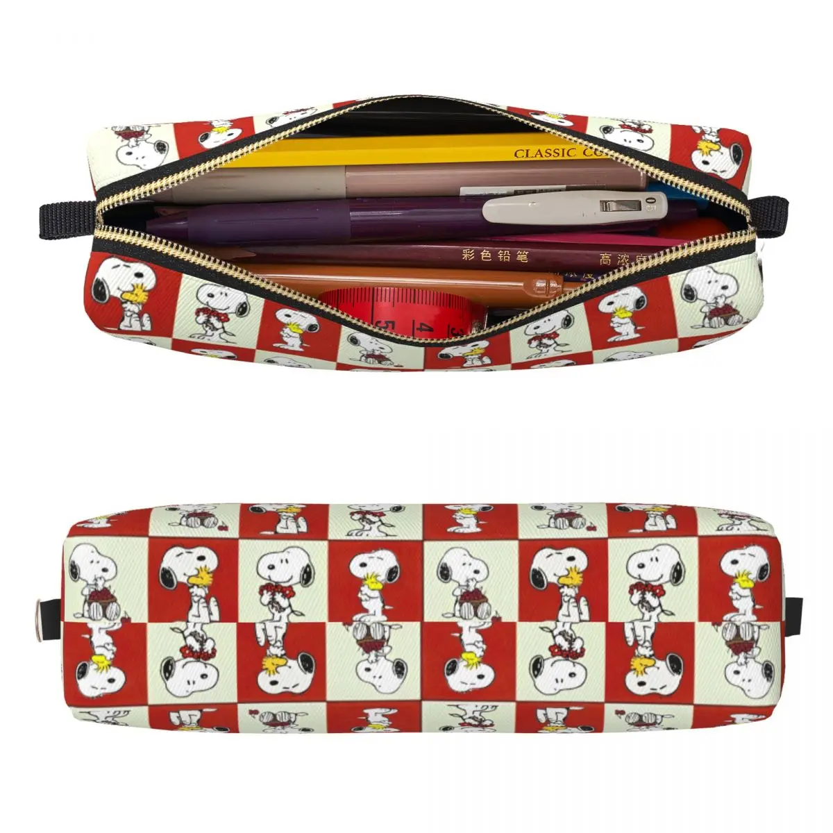 مقلمة Fun Snoopy Woodstock مقلمة كرتونية صندوق أقلام للفتيات والأولاد أكياس تخزين كبيرة اللوازم المدرسية والهدايا والقرطاسية