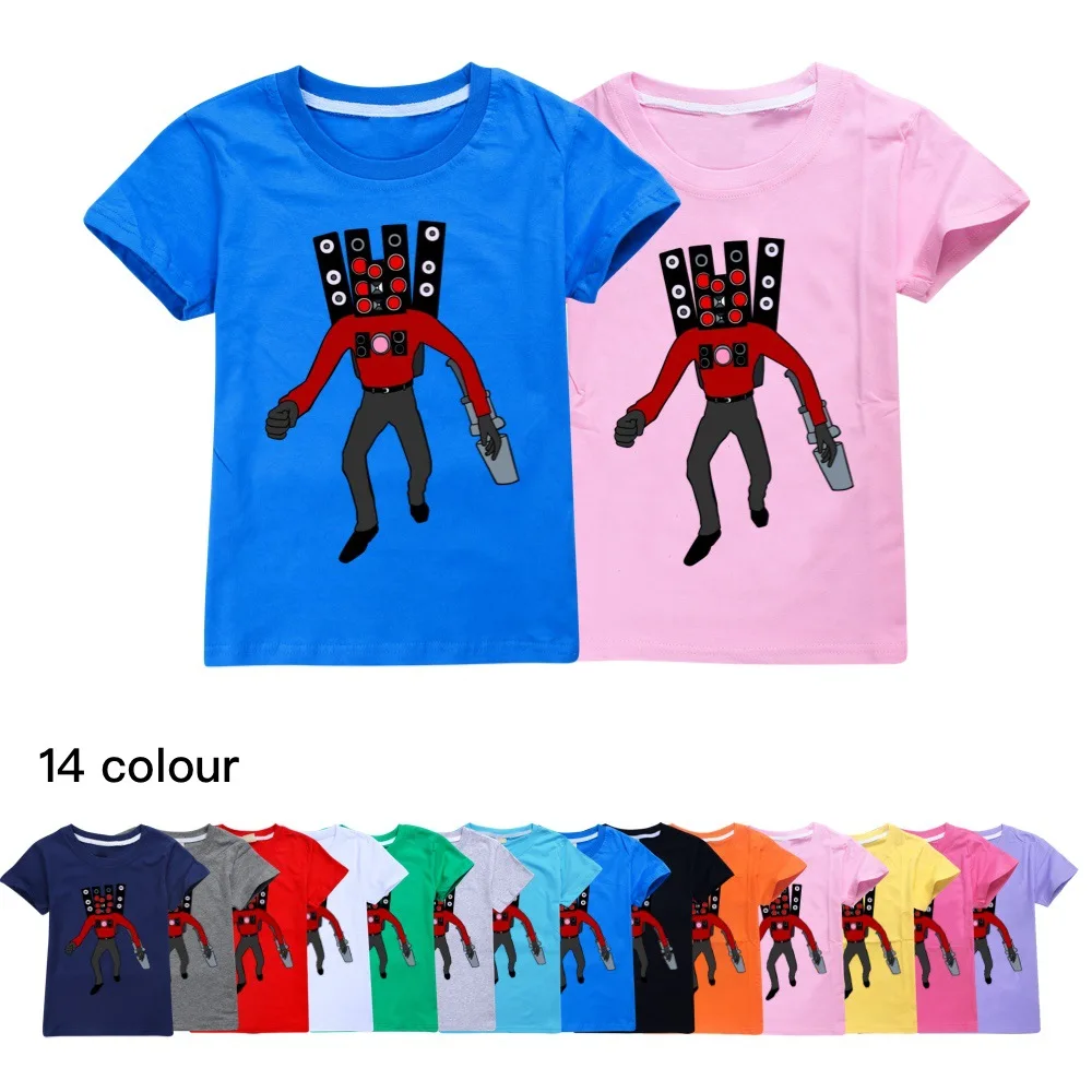 

2024 New Summer Hot Game Skibidi Toilet Tshirt Kids 3D Printed T-Shirt for Boys Speakerman Clothes Teen Girls Casual Streetwear