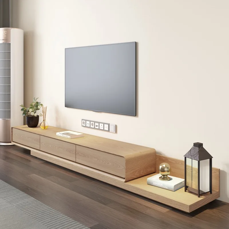 

Modern Minimalist Extendable TV Stands Nordic Creative Living Room Solid Wood TV Cabinet Set Designer Home Furniture FYTS
